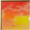 Multi Colored Canvas Handmade Ocean Sunset Landscape Framed Wall Art with Gold Frame 37" x 1" x 37"
